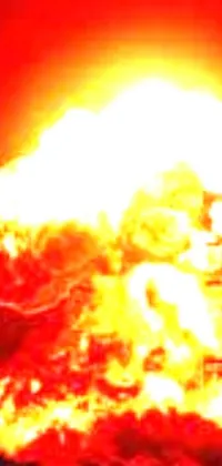 This phone live wallpaper features a breathtaking close-up of a nuclear explosion in the sky