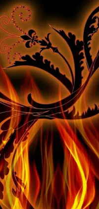 Decorate your phone screen with the dynamic Fire and Swirls live wallpaper