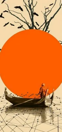 Orange Leaf World Live Wallpaper