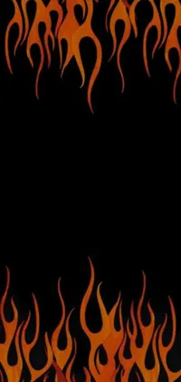 This live wallpaper features an incredibly detailed pattern of flames on a sleek black background