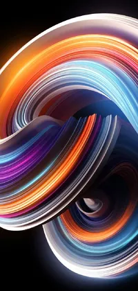 This live phone wallpaper features a mesmerizing digital painting by Jay Hambidge, showcasing a colorful swirl on a black background