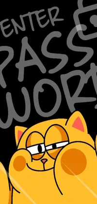 This dynamic phone live wallpaper showcases a colorful cartoon cat as its main focus