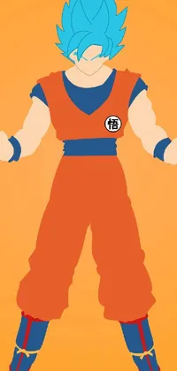 Looking for an epic live wallpaper for your phone? Check out this stunning Dragon Ball-inspired wallpaper featuring a vector drawing of the iconic character Goku