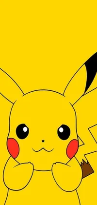 Decorate your phone's home screen with this colorful and playful Pikachuu live wallpaper
