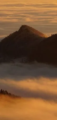 Orange Mountain Cloud Live Wallpaper
