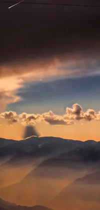 Orange Mountain Cloud Live Wallpaper