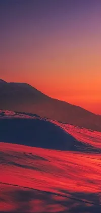 Orange Mountain Sky Live Wallpaper