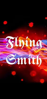 This live wallpaper features a dynamic fire with a bold "Shining Smith" title