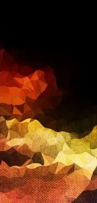 This live wallpaper features a dynamic digital art painting in abstract landscape style