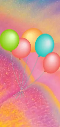 Add some playful pizzazz to your phone display with this Lisa Frank-inspired live wallpaper! Colorful balloons float across your screen, lifting your mood with their soft, entertaining hues