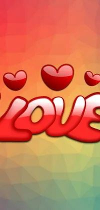 Looking for a stunning live phone wallpaper that showcases your love of art and passion for romance? Our colorful vector design features graffiti-style hearts and the word 'love', with 3D game icon for even more dynamic energy