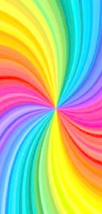 This live wallpaper features a vibrant rainbow swirl pattern that seamlessly blends together many colors