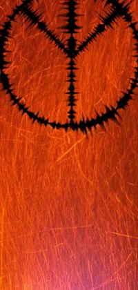 Enhance your phone's aesthetic with a unique live wallpaper featuring a vintage clock face, album cover icon, and vibrant orange fluffy spines