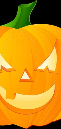 Get into the spooky spirit with this vector art halloween pumpkin live wallpaper for your phone