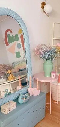 Transform your phone screen into a dreamy candy land house with this pastel live wallpaper