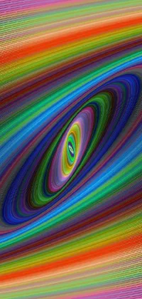 This lively smartphone wallpaper features a colorful vortex against the Saturn backdrop