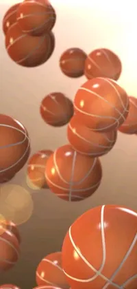 This basketball live wallpaper depicts a group of balls flying through the air in a natural and realistic way, assisted by fluid simulation in Houdini