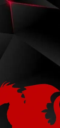 This stunning live wallpaper features a close-up of a menacing red dragon with black steel and red trim