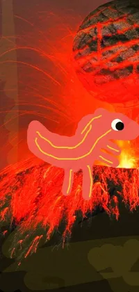 Orange Red Bird Live Wallpaper