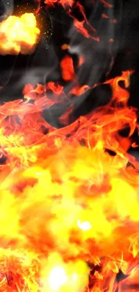 Orange Red Fire Live Wallpaper