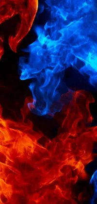 This mesmerizing phone live wallpaper captures the essence of fire and ice with its stunning digital rendering