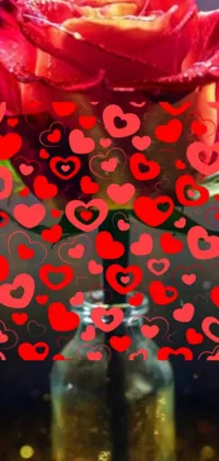 Looking to bring some warmth and love to your phone screen? Check out our beautiful vase live wallpaper! Featuring a dazzling array of red hearts arranged in a picture-like pattern, this wallpaper is sure to make you smile