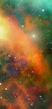 This live wallpaper features a stunning space art with bursting colors depicting the beginning of the universe