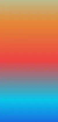 This live phone wallpaper features an orange to blue color field with hints of red and orange glowing in the center
