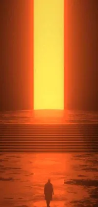 Orange Sunrise Sunset Live Wallpaper