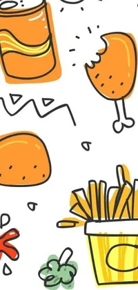 Orange White Food Live Wallpaper