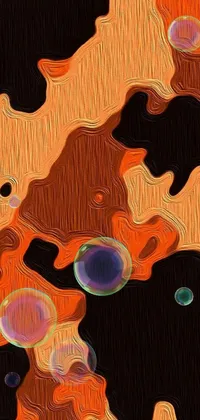 Orange Wood Organism Live Wallpaper