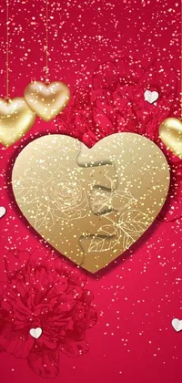 This golden heart live wallpaper is sure to add a touch of romance to your phone
