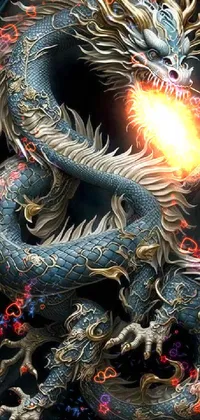 Organism Art Dragon Live Wallpaper