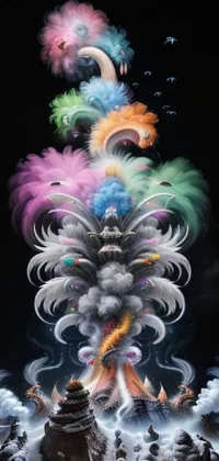 Organism Art Fireworks Live Wallpaper