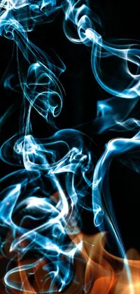 Discover a stunning phone live wallpaper featuring a close-up shot of smoke on a black background