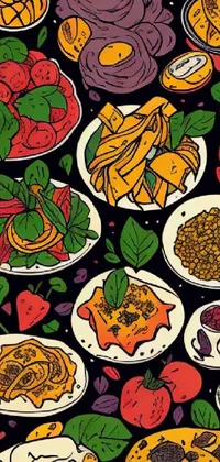 Organism Food Pattern Live Wallpaper