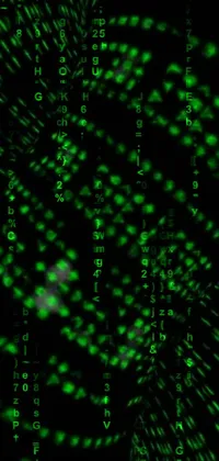 Greeny Matrix is a stunning live wallpaper featuring a digital rendering of green numbers scrolling down a black background