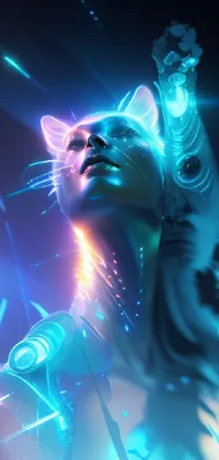 Organism Visual Effect Lighting Electric Blue Live Wallpaper
