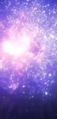 This live phone wallpaper takes you on a journey to a purple and blue space filled with stars, a hologram, tumblr, NASA footage, an exploding galaxy, a red nebula, and a shimmering comet