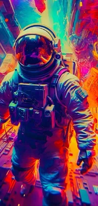 Outerwear Astronaut Purple Live Wallpaper