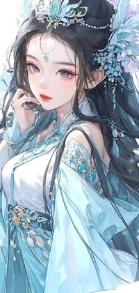 Outerwear Hairstyle Azure Live Wallpaper