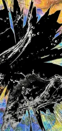 This live wallpaper features a captivating digital art piece of a dragon battling against an artwork, with splashing water effect