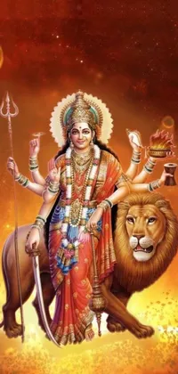 This stunning phone live wallpaper features a powerful depiction of an Ifa deity