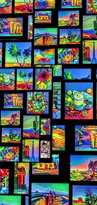 Looking for a unique live wallpaper for your phone? Check out this vibrant, psychedelic design inspired by computer art and stained glass windows