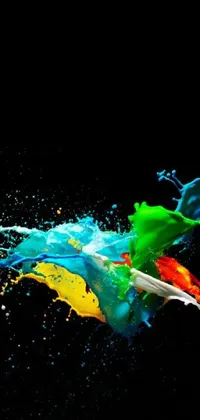 Painting Art Electric Blue Live Wallpaper