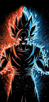 Feel the power and energy of a super Saiyan with this impressive phone live wallpaper