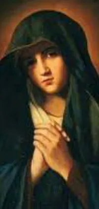 Serene Black Robed Woman Live Wallpaper - free download