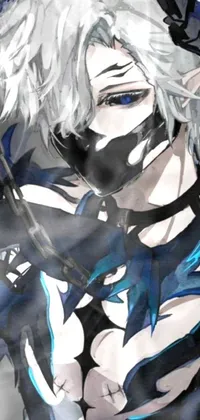 This live wallpaper for your phone displays a stunning close-up of an anime character wielding a sleek sword
