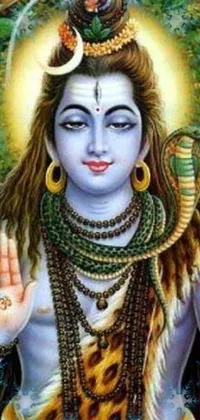 This phone live wallpaper features a stunning digital rendering of Lord Shiva, perfect as an Instagram avatar, profile picture or to personalize your mobile device