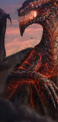 Add a bit more description and phrasing to make it more web-friendly:

This phone live wallpaper features a stunning close-up of a dragon against a breathtaking sky background